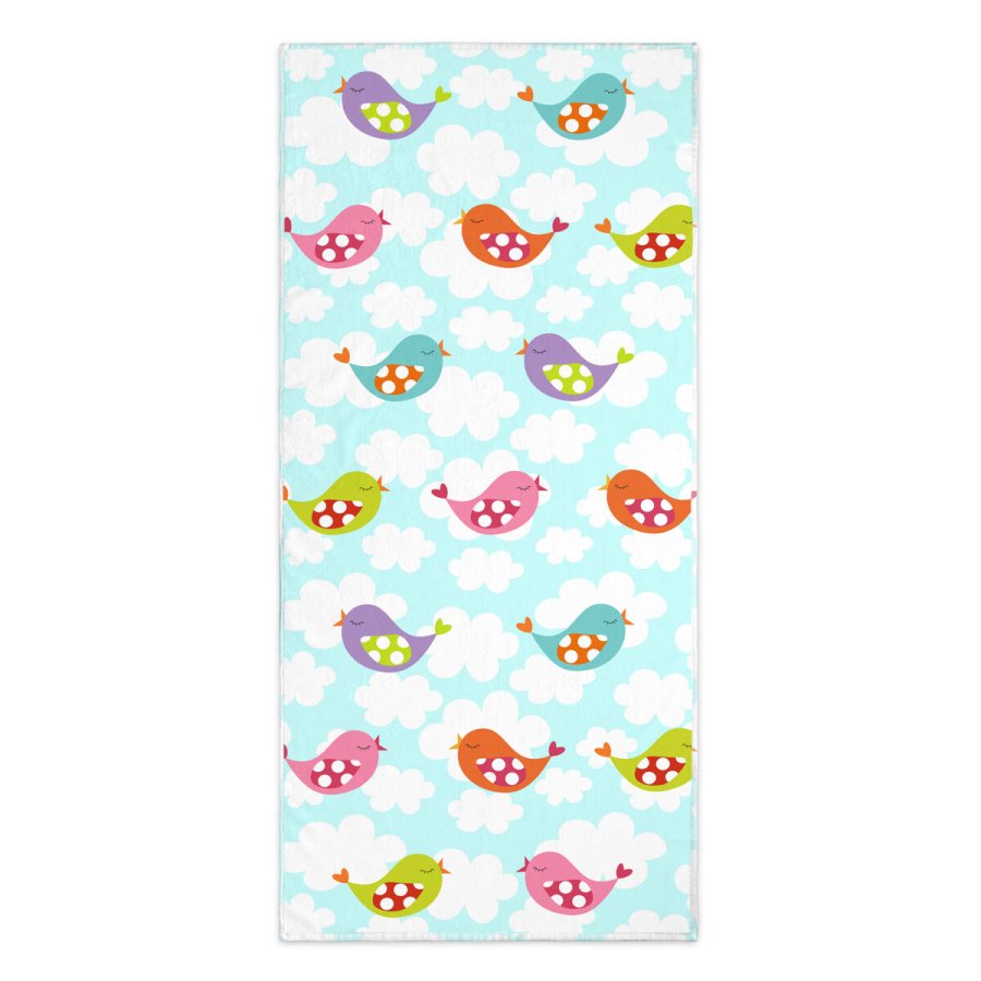 badelagen HappyFriday Mr Fox Little Birds Multifarvet 70 x 150 cm #1