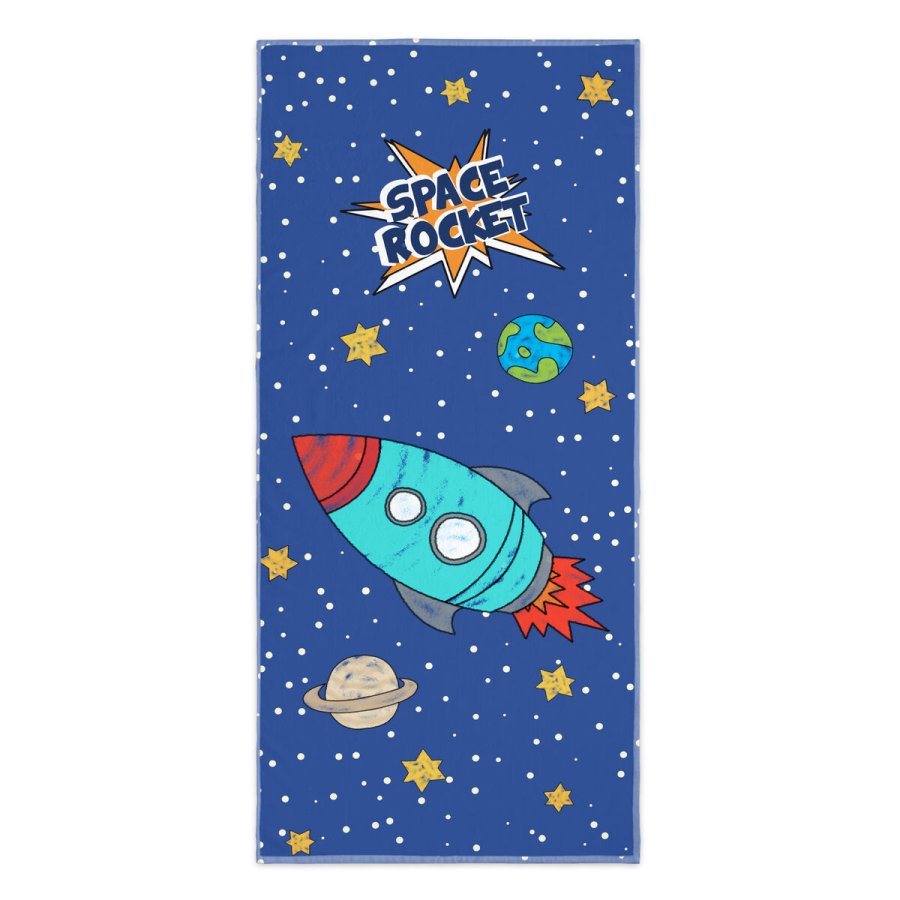 badelagen HappyFriday Mr Fox Space Rocket Multifarvet 70 x 150 cm #1