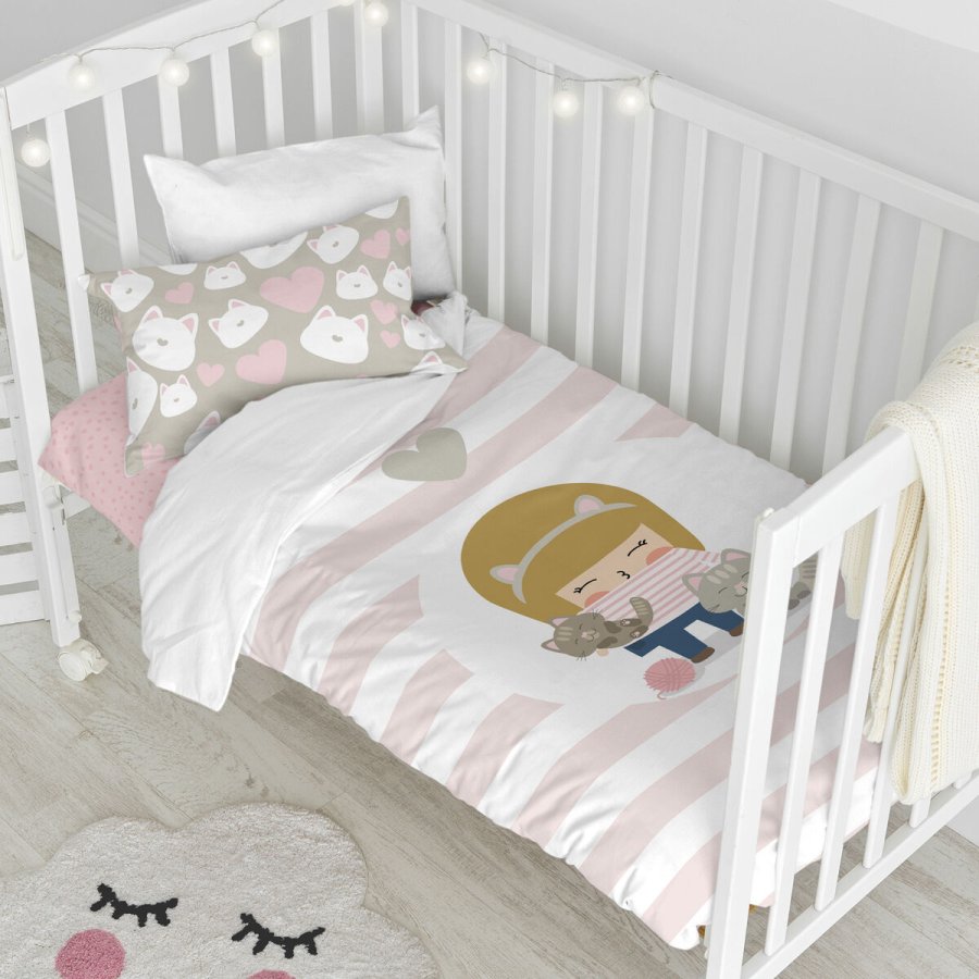 Dynebetrk st HappyFriday Happynois Kitty Multifarvet Vugge til baby 2 Dele #11