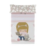 Sengetj st HappyFriday Happynois Kitty Multifarvet Seng 105 2 Dele #1