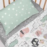 bundplastik HappyFriday MOSHI MOSHI Gr Multifarvet 70 x 140 x 14 cm dyr #3