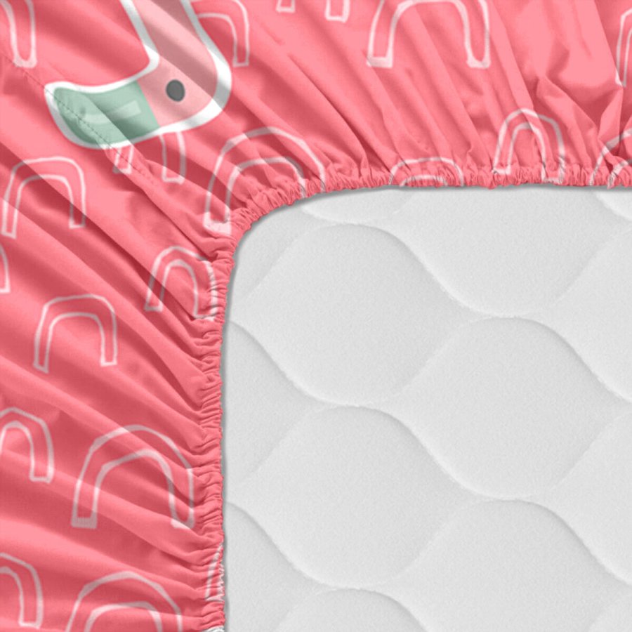 bundplastik HappyFriday MOSHI MOSHI Multifarvet 60 x 120 x 14 cm Lyserd flamengo #3