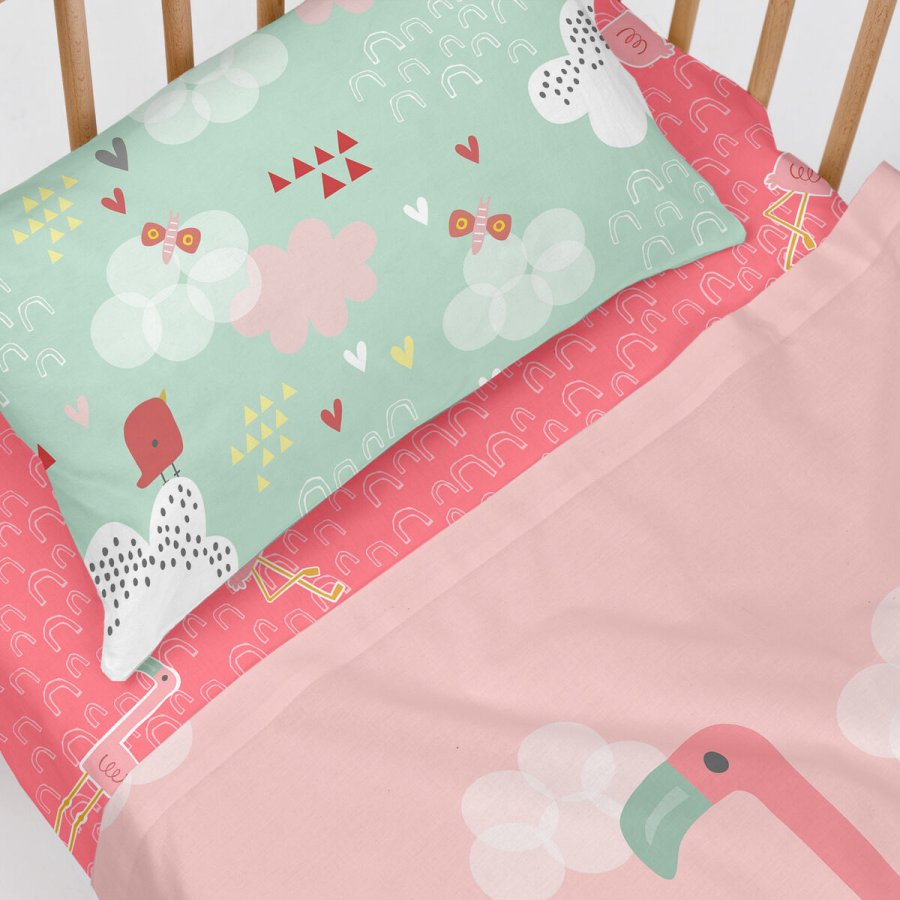 bundplastik HappyFriday MOSHI MOSHI Multifarvet Pink 70 x 140 x 14 cm #2
