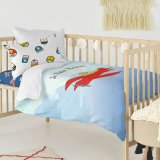 Dynebetrk st HappyFriday Le Petit Prince Son Avion Multifarvet Vugge til baby 2 Dele #16