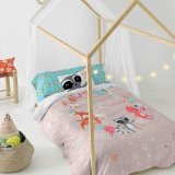Dynebetrk st HappyFriday Moshi Moshi Fantasy Multifarvet Seng 80/90 2 Dele #16