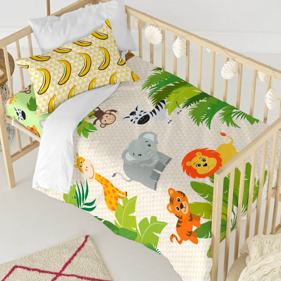 Dynebetrk st HappyFriday Mr Fox Wild Multifarvet Vugge til baby 2 Dele #1