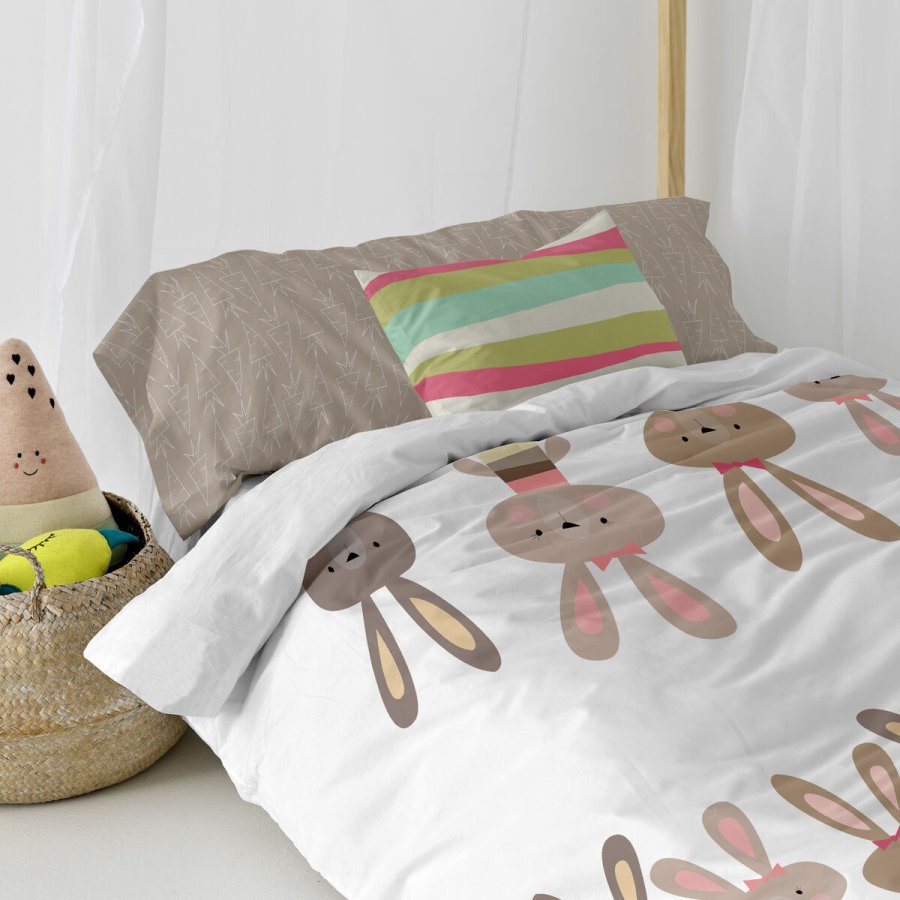 Dynebetrk st HappyFriday Moshi Moshi Rabbit Family Multifarvet Seng 80/90 2 Dele #19