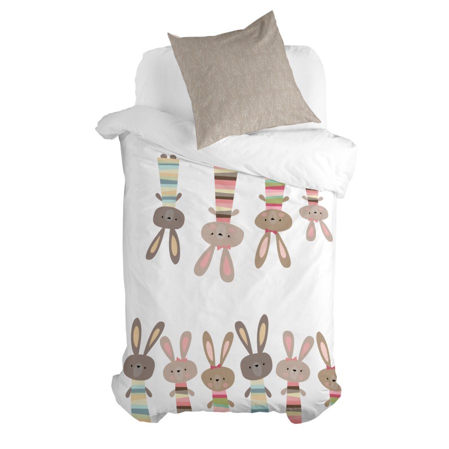 Dynebetrk st HappyFriday Moshi Moshi Rabbit Family Multifarvet Seng 80 2 Dele #1