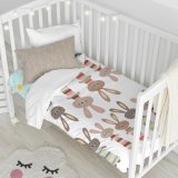 Dynebetrk st HappyFriday Moshi Moshi Rabbit Family Multifarvet Vugge til baby 2 Dele #6