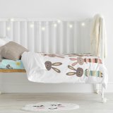 Dynebetrk st HappyFriday Moshi Moshi Rabbit Family Multifarvet Vugge til baby 2 Dele #16