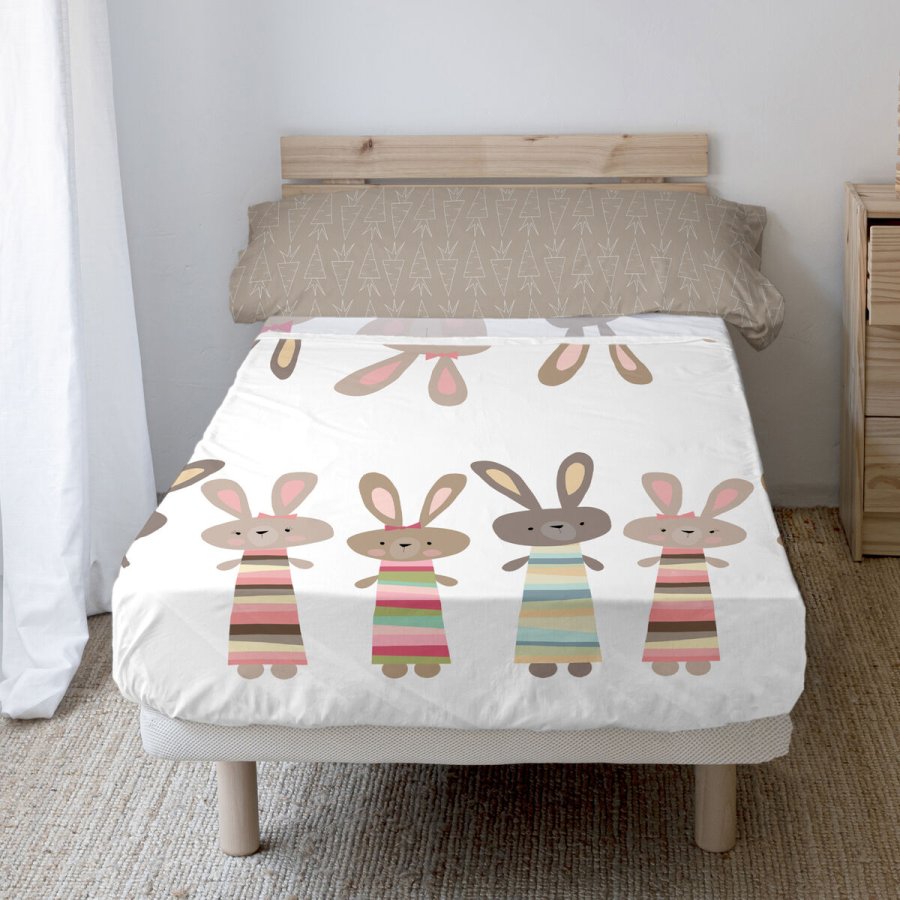 Sengetj st HappyFriday Moshi Moshi Rabbit family Multifarvet 2 Dele #3