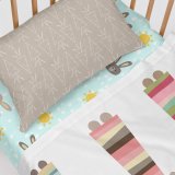 Sengetj st HappyFriday Moshi Moshi Rabbit family Multifarvet Vugge til baby 2 Dele #5