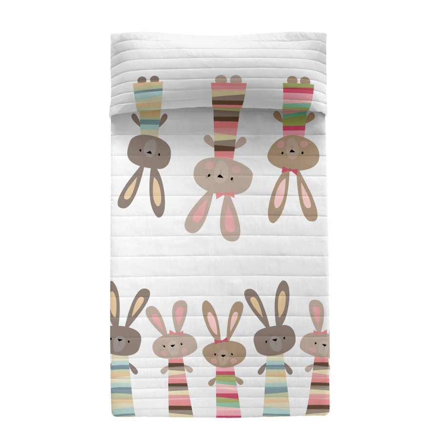 Sengetppe (vattppe) HappyFriday Moshi Moshi Rabbit Family Multifarvet 180 x 260 cm #1