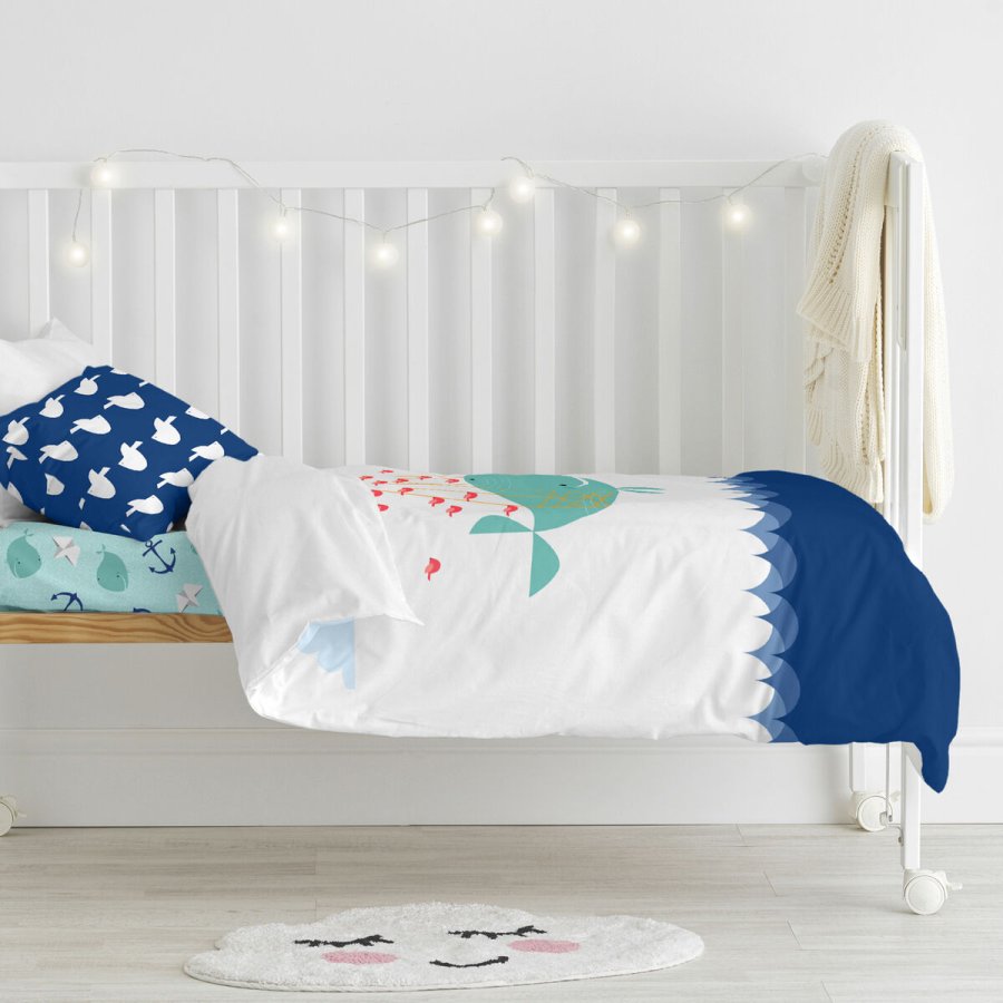 Dynebetrk st HappyFriday Moshi Moshi Whale Multifarvet Vugge til baby 2 Dele #16