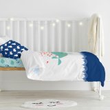Dynebetrk st HappyFriday Moshi Moshi Whale Multifarvet Vugge til baby 2 Dele #16