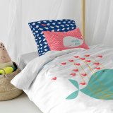 Dynebetrk st HappyFriday Moshi Moshi Whale Multifarvet Seng 80 2 Dele #16