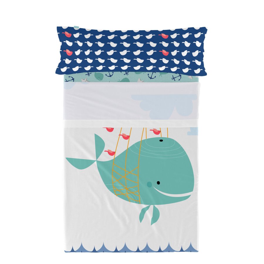 Sengetj st HappyFriday Moshi Moshi Whale Multifarvet Seng 80/90 2 Dele #1