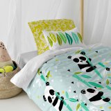 Dynebetrk st HappyFriday Moshi Moshi Panda Garden Blue Bl Seng 80 2 Dele #11