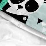 Dynebetrk st HappyFriday Moshi Moshi Panda Garden Blue Bl Vugge til baby 2 Dele #26