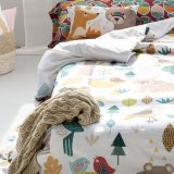 Dynebetrk st HappyFriday Moshi Moshi Harvestwood Multifarvet Seng 105 2 Dele #11
