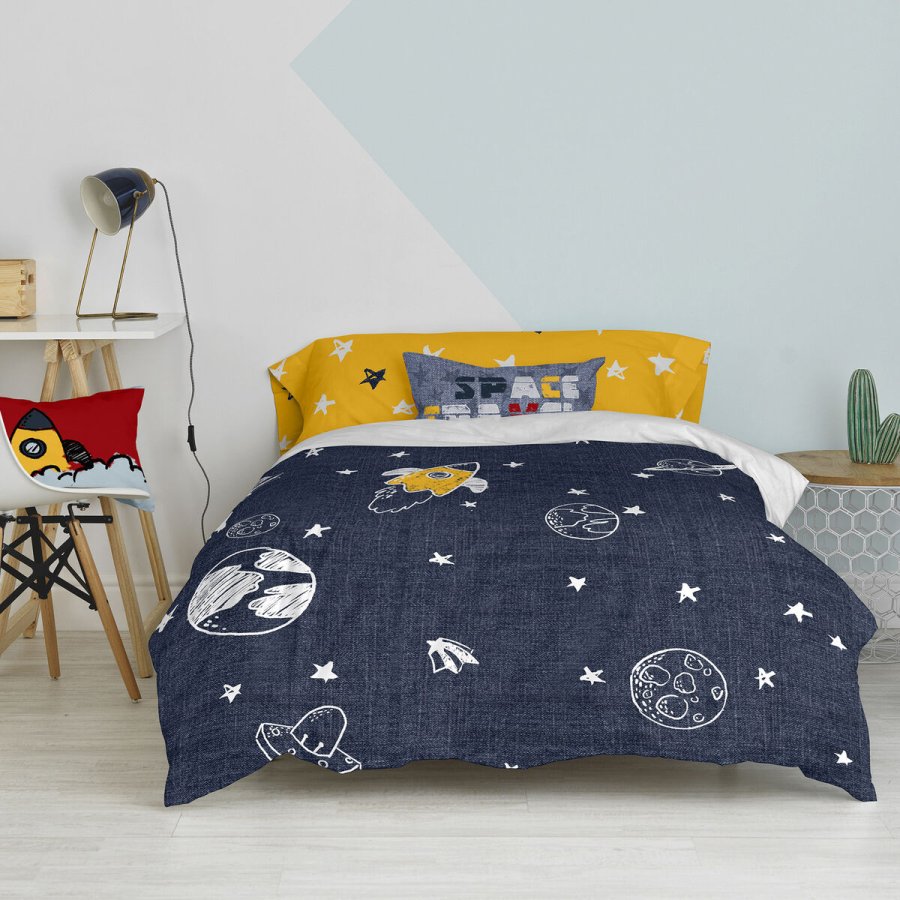 Dynebetrk st HappyFriday Mr Fox Starspace  Multifarvet Seng 105 2 Dele #16