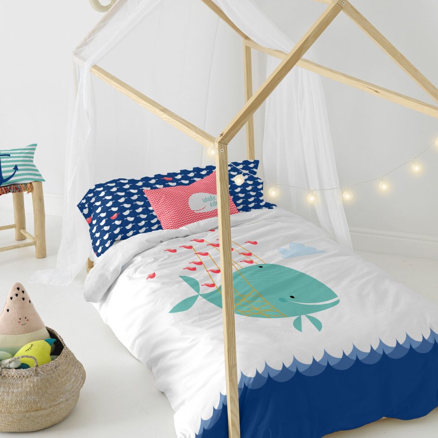 Dynebetrk st HappyFriday Moshi Moshi Whale Multifarvet Seng 105 2 Dele #16