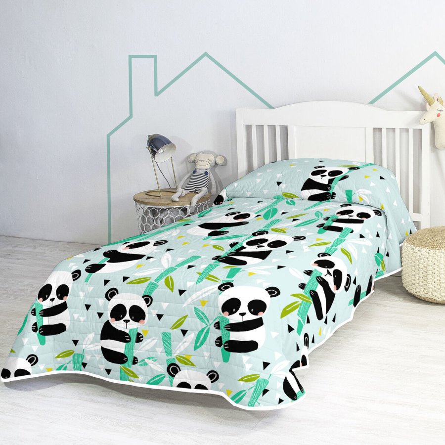 Sengetppe (vattppe) HappyFriday Moshi Moshi Bl 200 x 260 cm Pandabjrn #3