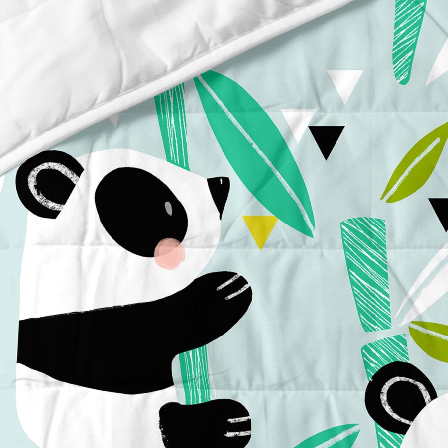 Sengetppe (vattppe) HappyFriday Moshi Moshi Bl 200 x 260 cm Pandabjrn #4