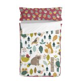 Vatteret sengetj med lynls HappyFriday Moshi Moshi Harvestwood Multifarvet 105 x 200 cm #1