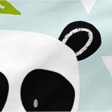 Vatteret sengetj med lynls HappyFriday Moshi Moshi Panda Garden Blue Bl 105 x 200 cm #5