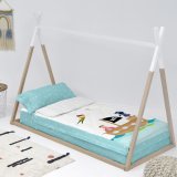 Vatteret sengetj med lynls HappyFriday Mr Fox Flying Boy Multifarvet 105 x 200 cm #2