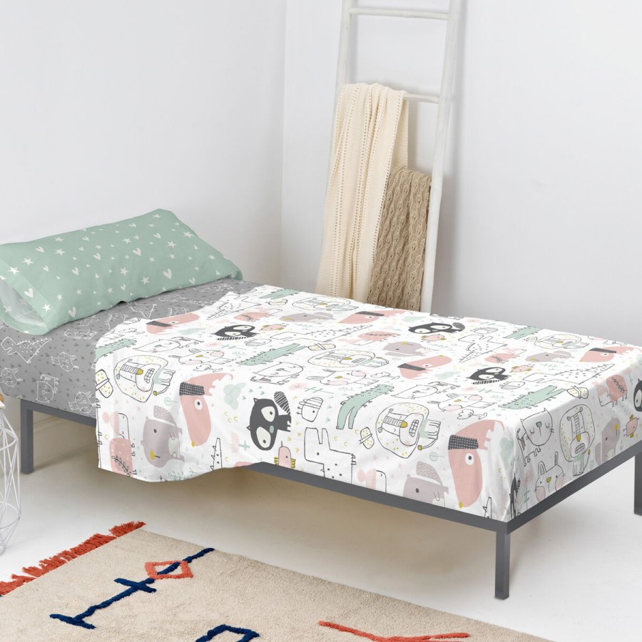 Sengetj st HappyFriday Moshi Moshi Best buddies  Multifarvet Seng 105 2 Dele #3