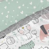 Sengetj st HappyFriday Moshi Moshi Best buddies  Multifarvet Seng 105 2 Dele #4