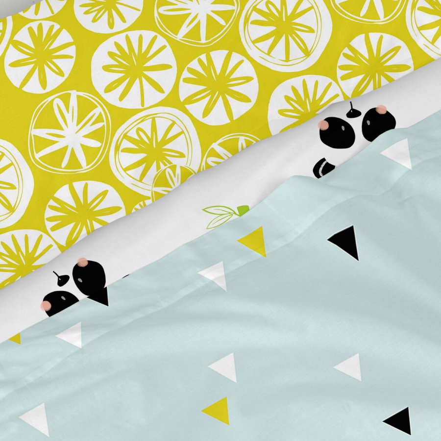 Sengetj st HappyFriday Moshi Moshi Panda garden blue Bl Seng 105 2 Dele #4