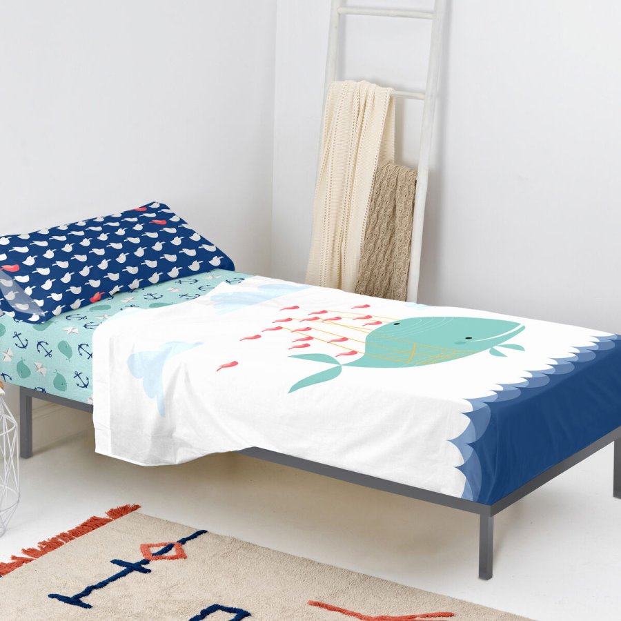 Sengetj st HappyFriday Moshi Moshi Whale Multifarvet Seng 105 2 Dele #4