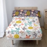 Sengetj st HappyFriday Moshi Moshi Woodland Multifarvet Seng 105 2 Dele #6