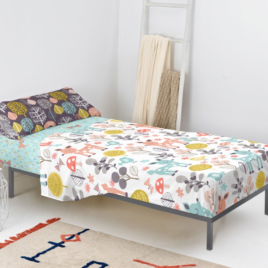 Sengetj st HappyFriday Moshi Moshi Woodland Multifarvet Seng 105 2 Dele #7