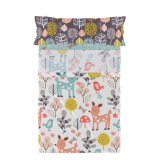 Sengetj st HappyFriday Moshi Moshi Woodland Multifarvet Seng 105 2 Dele #1