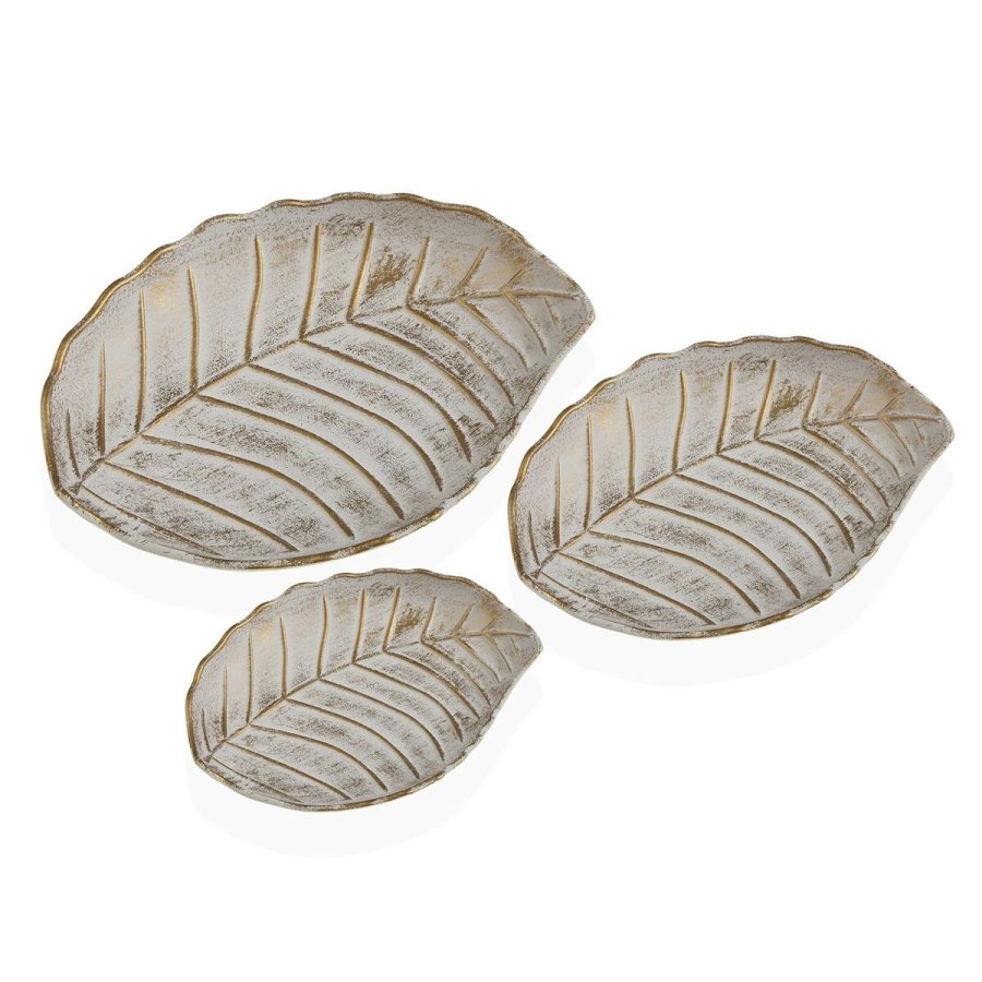 Borddekoration Versa Hvid Tr MDF 22 x 5 x 30 cm (3 Dele) #1