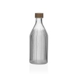 Flaske Versa Glas Aluminium Striber 1 L 9,8 x 25,1 x 9,8 cm #1