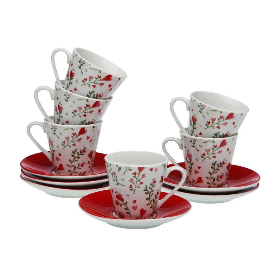 Kaffest Versa Porceln Hjerter 6 enheder #1