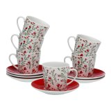 ajni servis Versa Porceln 9 x 14 x 14 cm 10,5 x 8 x 6 cm 14 x 14 x 2 cm Hjerter 6 enheder #1