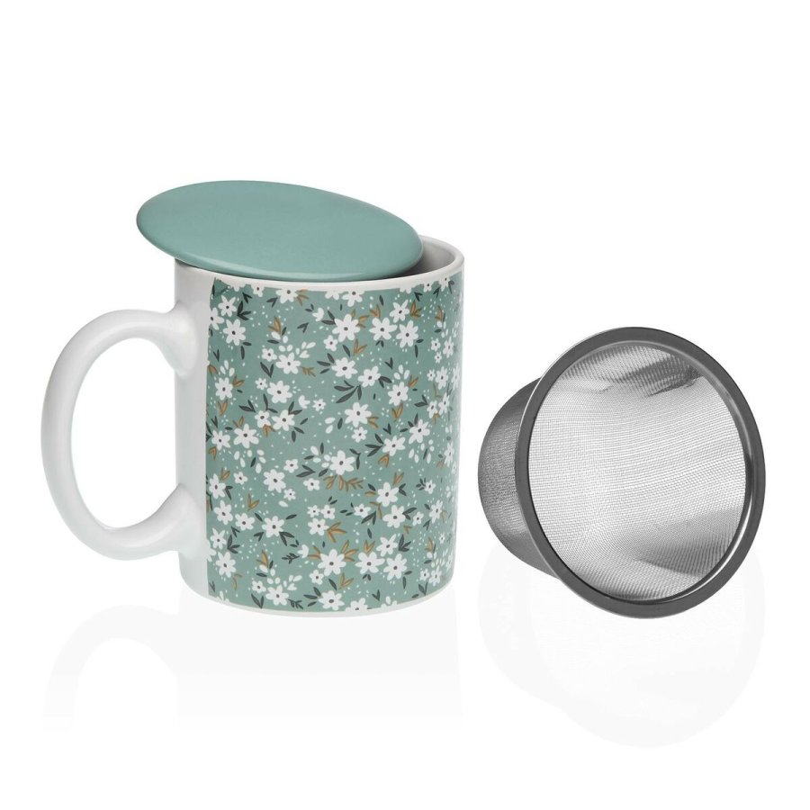 Krus med infusionsfilter Versa Bellis Grn Stentj #1
