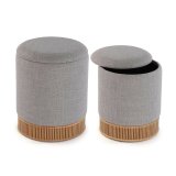 Aftagelig puf Versa Gr Bambus Tr MDF #1