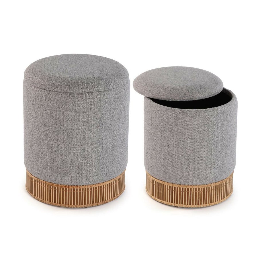 Aftagelig puf Versa Gr Bambus Tr MDF #1