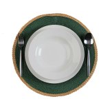 Dkkeserviet Versa Grn Jute polypropylen Vand-hyciant 38 x 38 cm #1