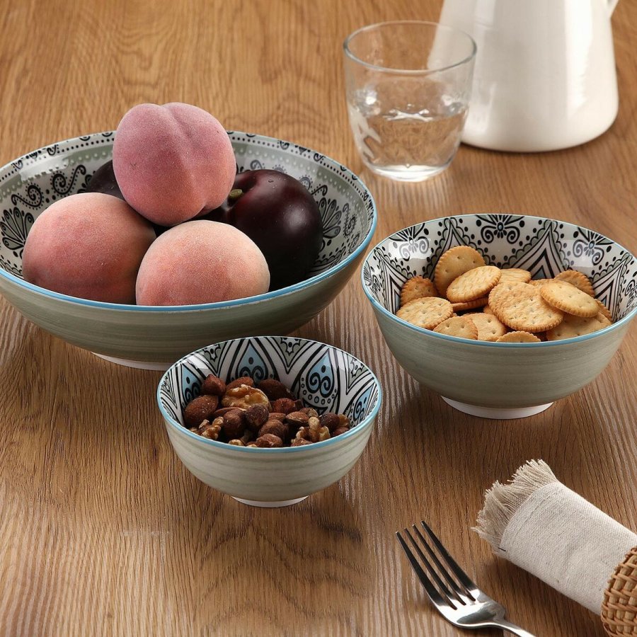 Salatskl Versa Grn Keramik Porceln 22,5 x 9 x 22,5 cm #5