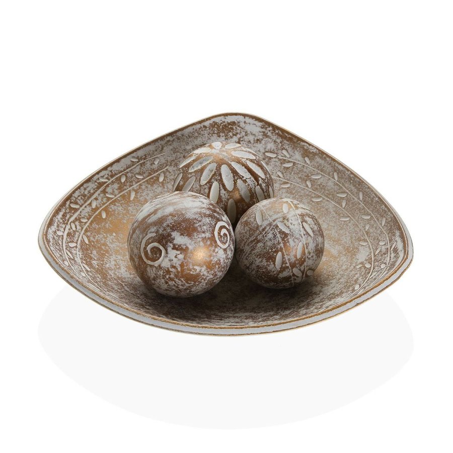 Borddekoration Versa Brun Tr MDF 31,5 x 9 x 31,5 cm #1