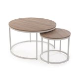 St med 2 borde Versa Aurea Hvid 48 x 48 x 42 cm 80 x 80 x 48 cm #1