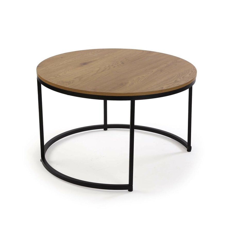 St med 2 borde Versa Aurea Sort 48 x 48 x 42 cm 80 x 80 x 48 cm #3